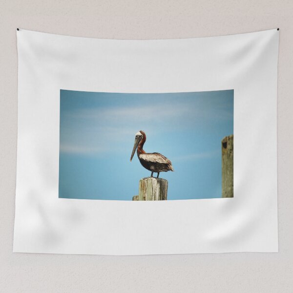 Item preview, Pelican Perched on Weathered Post designed and sold by Cynthia48.