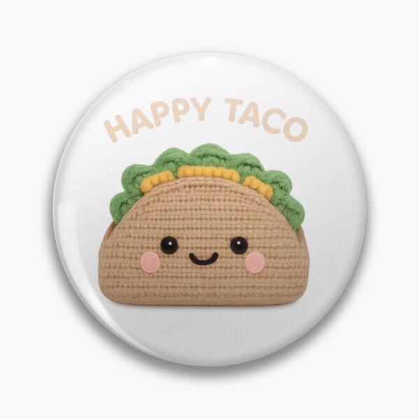 Item preview, Happy Taco Crochet Amigurumi Plush designed and sold by Tiny Stitch World.