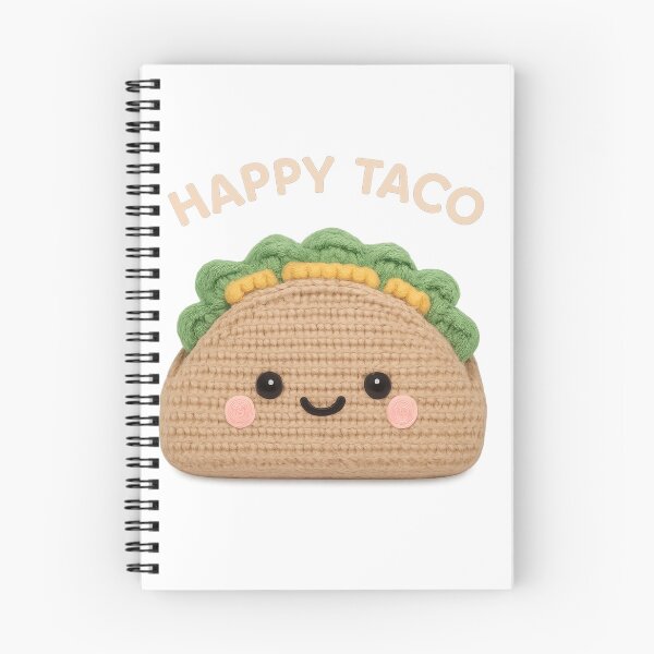 Item preview, Happy Taco Crochet Amigurumi Plush designed and sold by Tiny Stitch World.