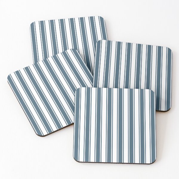 Item preview, Steel Blue Grey and White Vertical Striped Seamless Pattern – Nautical Cozy Minimalist Design designed and sold by DigiArtBay.