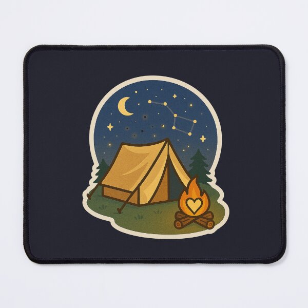 Item preview, Cozy Campfire Heart Vinyl Sticker - Adventure, Outdoors, Camping Lover Gift designed and sold by Interstellar Lotus .