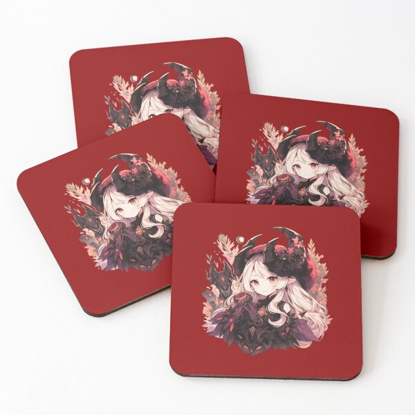 Item preview, Cute Demon Girl in Dark Fantasy Style designed and sold by MYTHIC PEEL STICKERS.