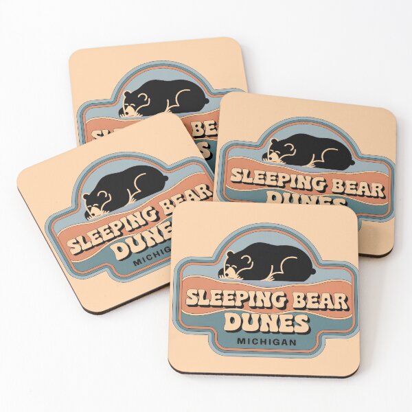 Item preview, Sleeping Bear Dunes Michigan Retro 70s Decal designed and sold by TheOldMittenIllustrated.