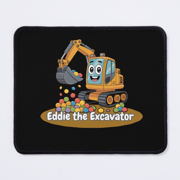 Item preview, Eddie the Excavator – Cute Construction Digger Sticker for Kids designed and sold by ArtistanForge.