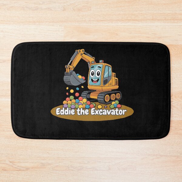 Item preview, Eddie the Excavator – Cute Construction Digger Sticker for Kids designed and sold by ArtistanForge.