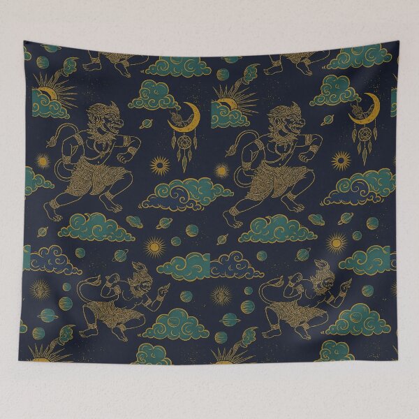 Item preview, Hanuman Thai Art – Golden Monkey Warrior Illustration designed and sold by Ironzoulz.