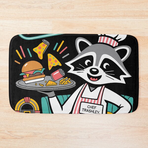 Item preview, Funny Raccoon Chef T-Shirt – Fine Dining, Low Expectations Retro Diner Design designed and sold by 89BLACK.