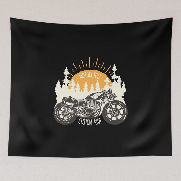 Item preview, vintage motorcycle and sun designed and sold by Joncasmiart.