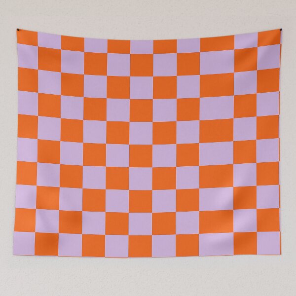 Item preview, Bold Orange Lavender Checkerboard designed and sold by weirdfishes123.
