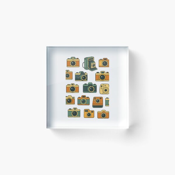 Item preview, "Vintage Camera Pattern with Artistic Ink Splashes" designed and sold by Freri.