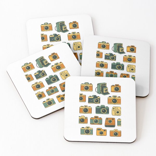 Item preview, "Vintage Camera Pattern with Artistic Ink Splashes" designed and sold by Freri.