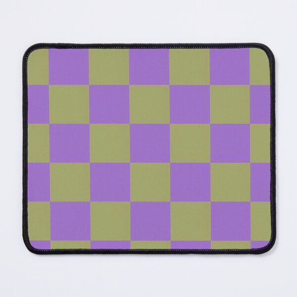 Item preview, Modern Gingham Grid in Acid Lavender and Olive Green designed and sold by weirdfishes123.