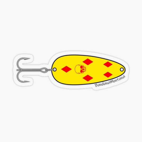 Item preview, Yellow and Red Fishing Lure designed and sold by BandanaMontana.