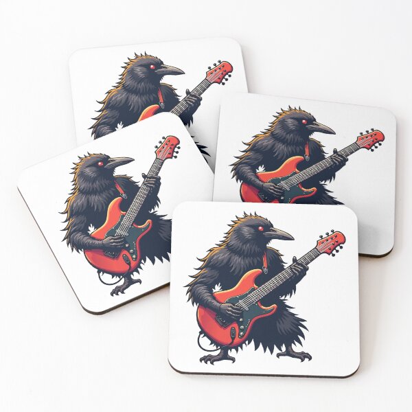 Item preview, Rock raven with guitar – cool music design designed and sold by Hans-Design.