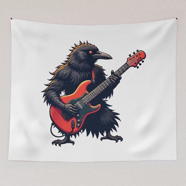 Item preview, Rock raven with guitar – cool music design designed and sold by Hans-Design.