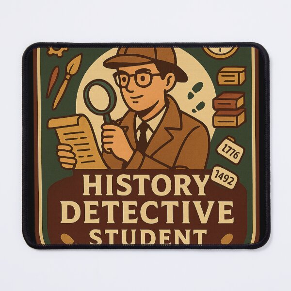 Item preview, History Detective Student Badge | Historical Investigation Sticker | Social Studies Gift designed and sold by Feline Rockstars.
