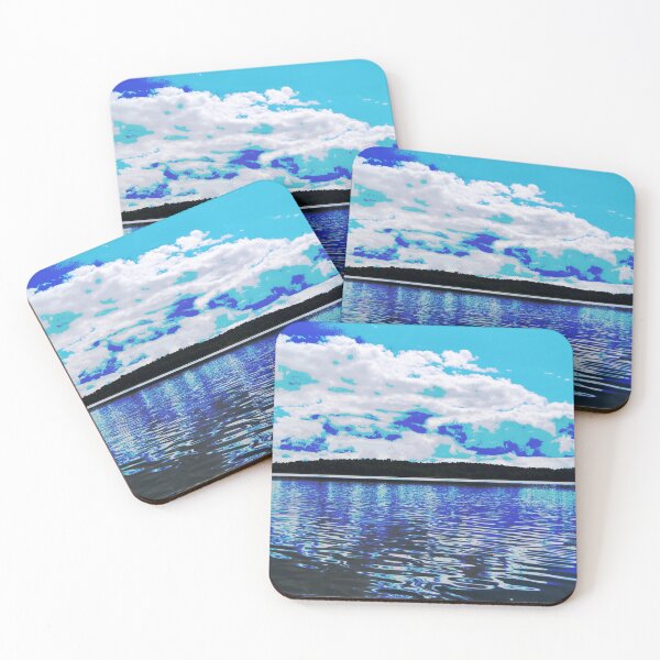 Item preview, Blue cloudy sky over the lake designed and sold by P-Koh.