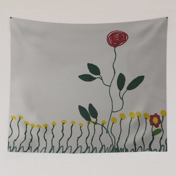 Item preview, RED FLOWER IN THE GARDEN designed and sold by Lola Blue.