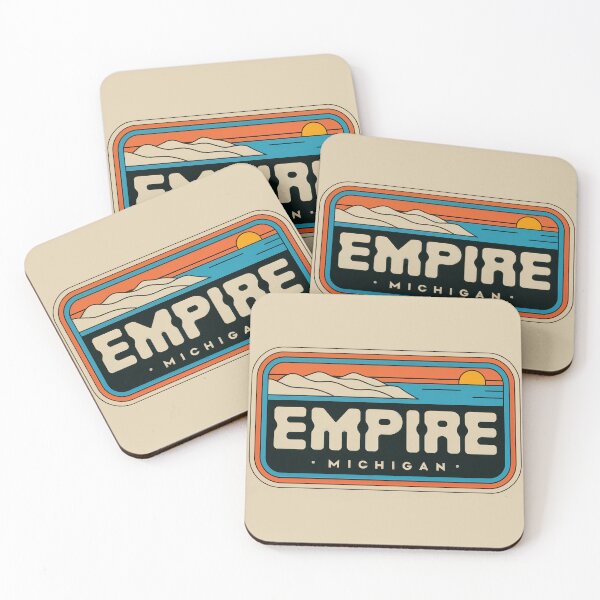 Item preview, Empire Michigan 70s Retro Sunset designed and sold by TheOldMittenIllustrated.