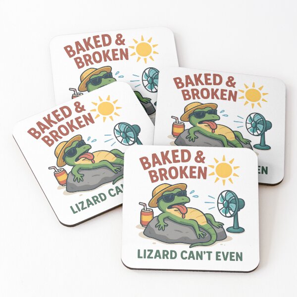 Item preview, Baked And Broken Lizard Can’t Even | Funny Stoner Lizard Shirt | Chill Animal Humor Gift designed and sold by PaintedPixels01.
