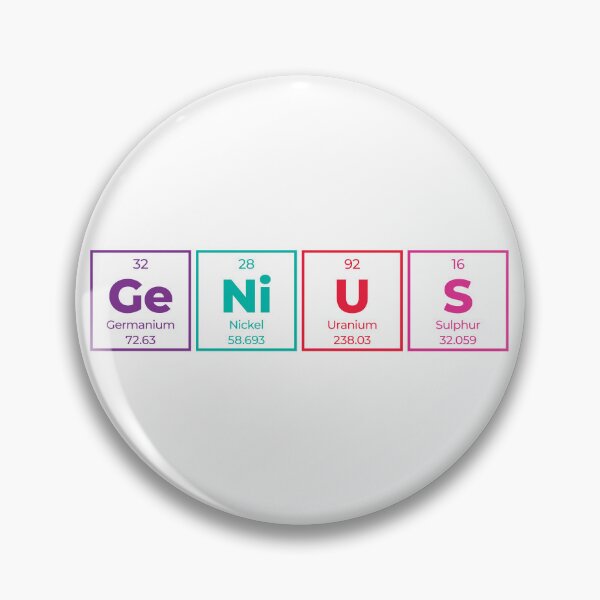 Item preview, Genius Periodic Table Outline Horizontal Design – Minimalist Funny Science Gift designed and sold by Rodney's Marketplace.