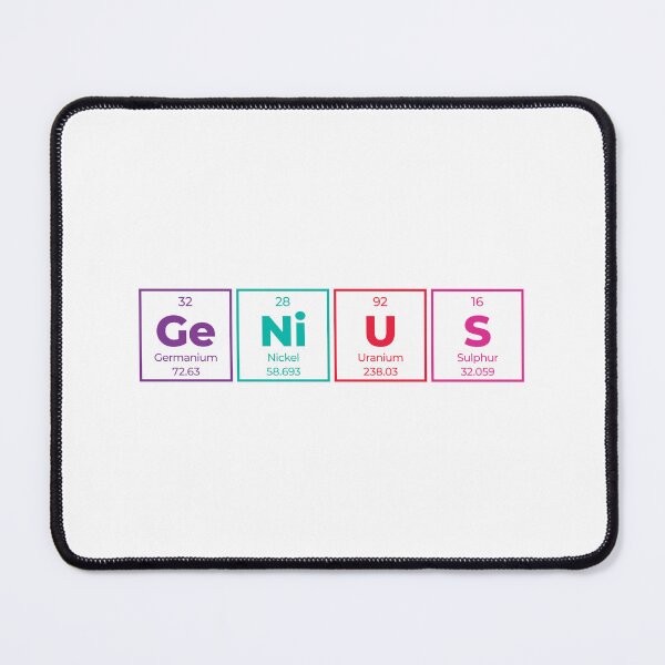 Item preview, Genius Periodic Table Outline Horizontal Design – Minimalist Funny Science Gift designed and sold by Rodney's Marketplace.