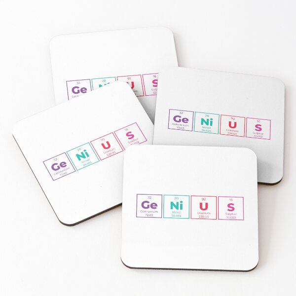 Item preview, Genius Periodic Table Outline Horizontal Design – Minimalist Funny Science Gift designed and sold by Rodney's Marketplace.