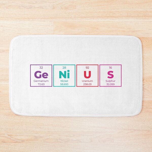 Item preview, Genius Periodic Table Outline Horizontal Design – Minimalist Funny Science Gift designed and sold by Rodney's Marketplace.