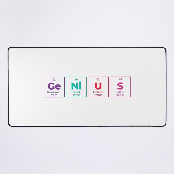 Item preview, Genius Periodic Table Outline Horizontal Design – Minimalist Funny Science Gift designed and sold by Rodney's Marketplace.
