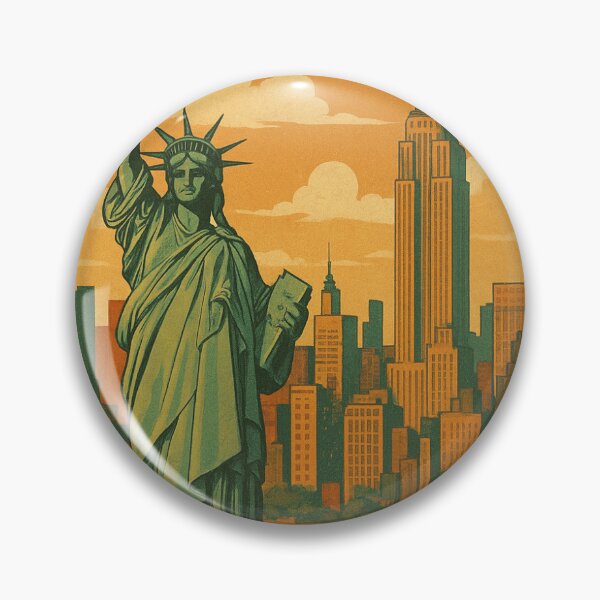 Artikelvorschau, Vintage New York City Skyline Poster entworfen und verkauft von SlamPrint.