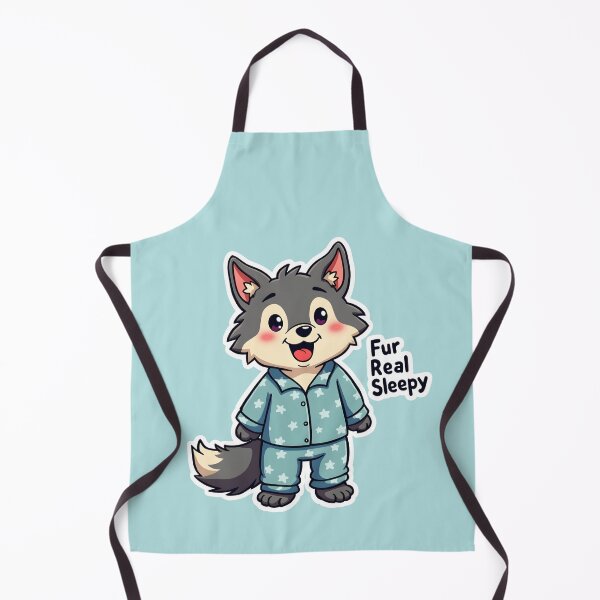 Item preview, Cute Sleepy Wolf Cartoon Pajamas Fur Real Sleepy designed and sold by HasHs.