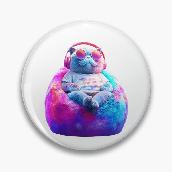Item preview, Cool Cat with Headphones – Chill Vibes Illustration designed and sold by VisionaryVeils.