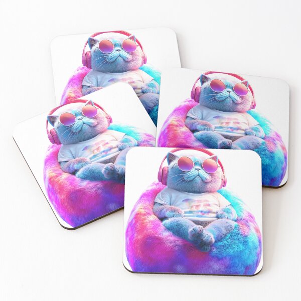 Item preview, Cool Cat with Headphones – Chill Vibes Illustration designed and sold by VisionaryVeils.