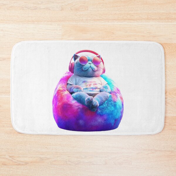 Item preview, Cool Cat with Headphones – Chill Vibes Illustration designed and sold by VisionaryVeils.