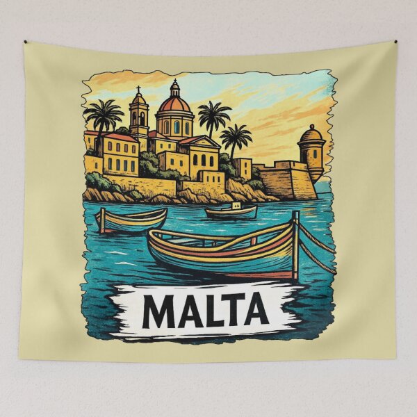 Item preview, Malta -- Historic Harbor designed and sold by Myra365Art.