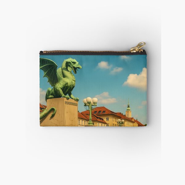 Item preview, Ljubljana Slovenia Poster – Dragon Bridge Travel Art Print designed and sold by LifmusGoDesigns.