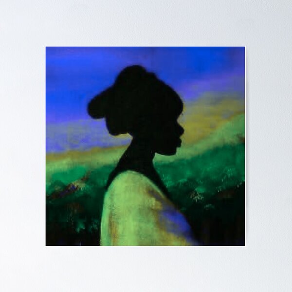 Item preview, Woman in profile, Sunset silhouette designed and sold by MaPerle.