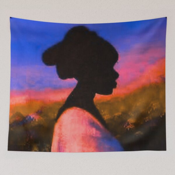 Item preview,  Woman in profile, Sunset silhouette designed and sold by MaPerle.