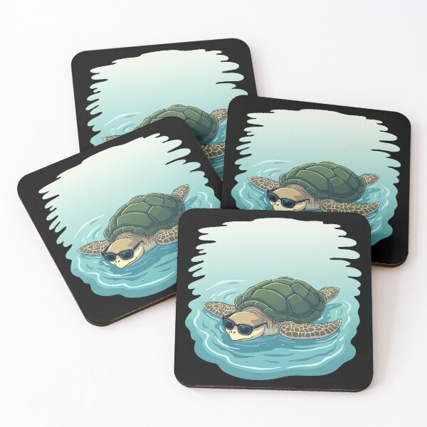Item preview, Cool turtle with sunglasses in the water designed and sold by Hans-Design.