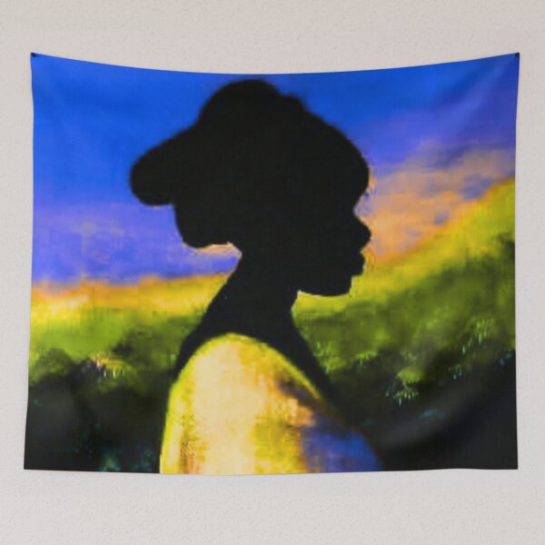 Item preview, Woman in profile, Sunset silhouette designed and sold by MaPerle.