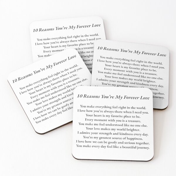 Item preview, 10 Reasons You’re My Forever Love | Romantic Couples Design | Heartfelt Love Quote Graphic | Anniversary & Valentine’s Day Gift | Sweet Relationship Artwork designed and sold by PaintedPixels01.