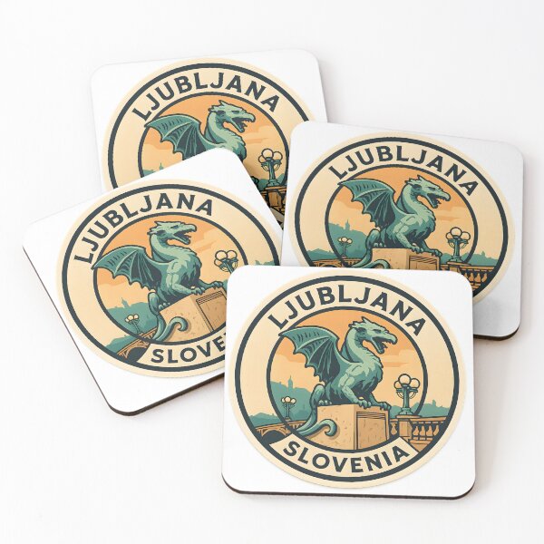 Item preview, Ljubljana Slovenia Dragon Emblem – Vintage Travel Sticker & Poster Art designed and sold by LifmusGoDesigns.