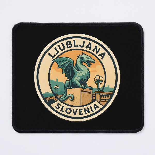 Item preview, Ljubljana Slovenia Dragon Emblem – Vintage Travel Sticker & Poster Art designed and sold by LifmusGoDesigns.