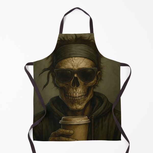 Item preview, Zombie in Sunglasses Drinking Coffee designed and sold by NightTimeJ.