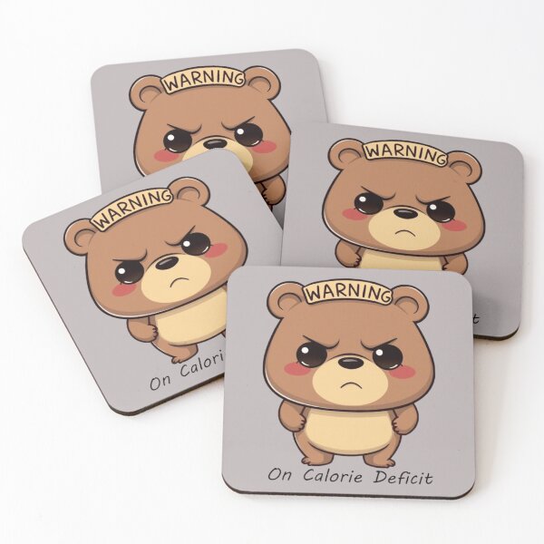 Item preview, Warning Calorie Deficit Bear designed and sold by HypeTheTrophy.