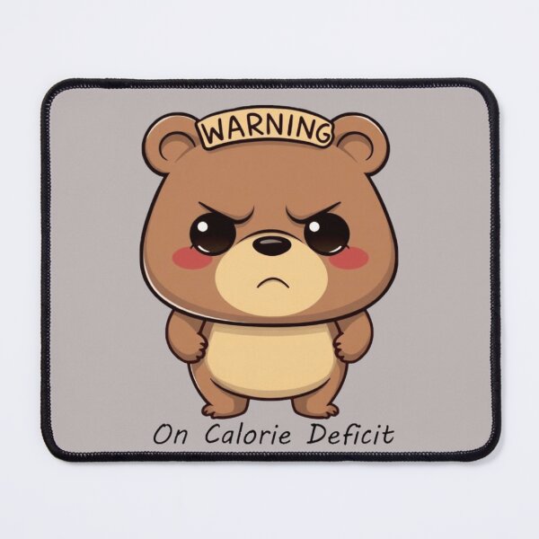 Item preview, Warning Calorie Deficit Bear designed and sold by HypeTheTrophy.