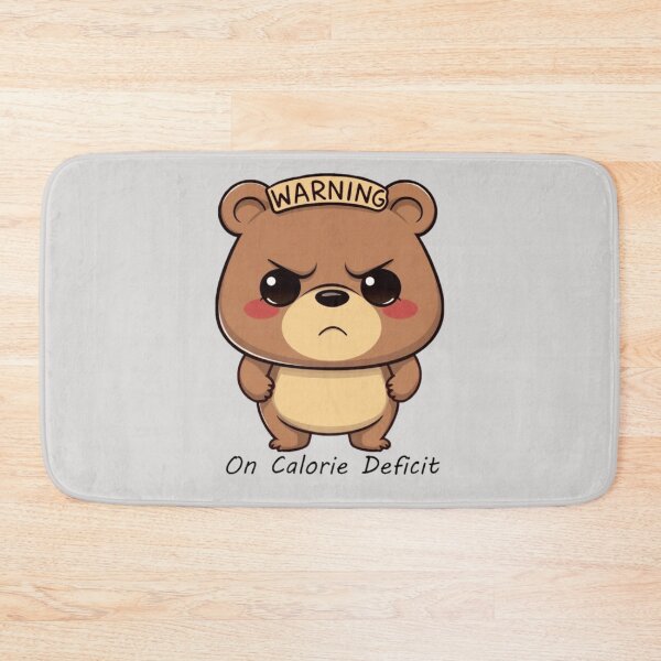 Item preview, Warning Calorie Deficit Bear designed and sold by HypeTheTrophy.