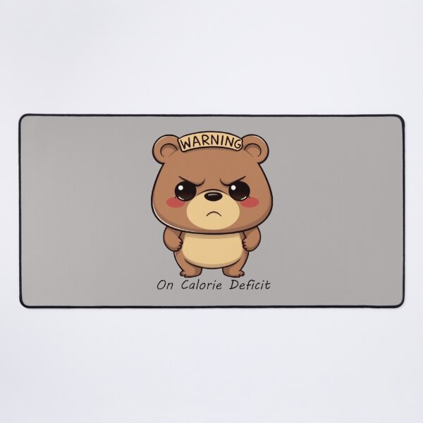 Item preview, Warning Calorie Deficit Bear designed and sold by HypeTheTrophy.