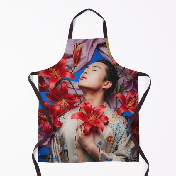 Artikelvorschau, Sinnlicher tätowierter asiatischer Mann im Kimono mit Lilien #7 entworfen und verkauft von Atlas Kai.