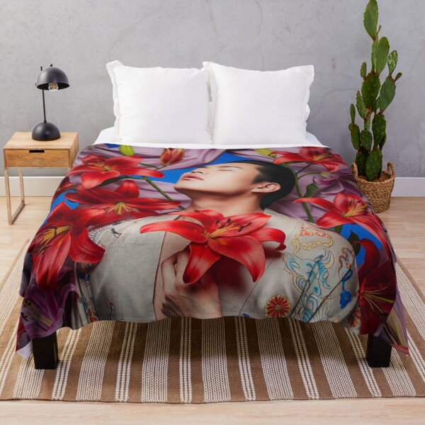 Item preview, Sensual Tattoed Asian Man in Kimono with Lilies #7 designed and sold by Atlas Kai.